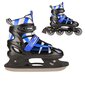 2in1 (rull)uisud Nils Extreme NH18366A In-line Skates/Hockey Ice Skates, mitmevärviline цена и информация | Rulluisud ja tarvikud | kaup24.ee