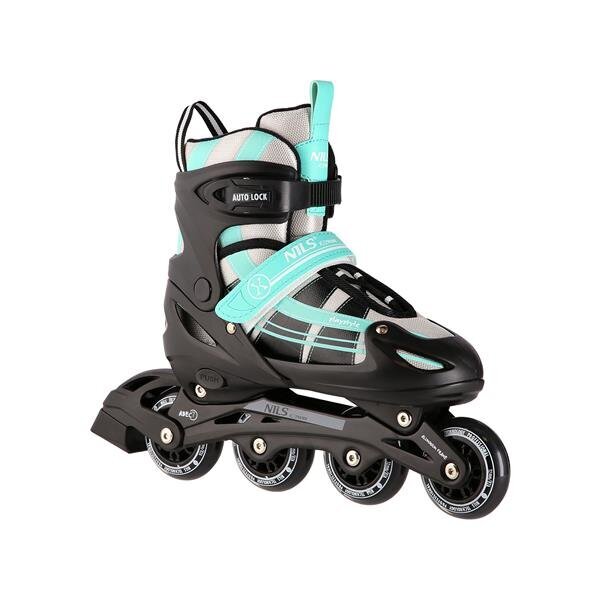 2in1 (rull)uisud NILS EXTREME NH18366A In-line Skates/Hockey Ice Skates, must-roheline hind ja info | Rulluisud ja tarvikud | kaup24.ee