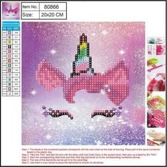 Алмазная мозаика  5D "Unicorn" 20x20cm цена и информация | Алмазная мозаика | kaup24.ee