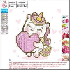 Teemant mosaiik 5D "Unicorn" 20x20cm hind ja info | Teemantmaalid, teemanttikandid | kaup24.ee