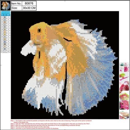 Teemant mosaiik 5D "Gold fish" 30x30cm цена и информация | Teemantmaalid, teemanttikandid | kaup24.ee