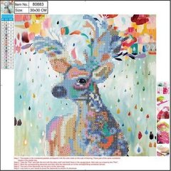 Алмазная мозаика 5D "Deer" 30x30cm цена и информация | Алмазная мозаика | kaup24.ee