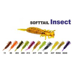 Kummipael AKARA SOFTTAIL Insect 422 hind ja info | Landid, voblerid | kaup24.ee