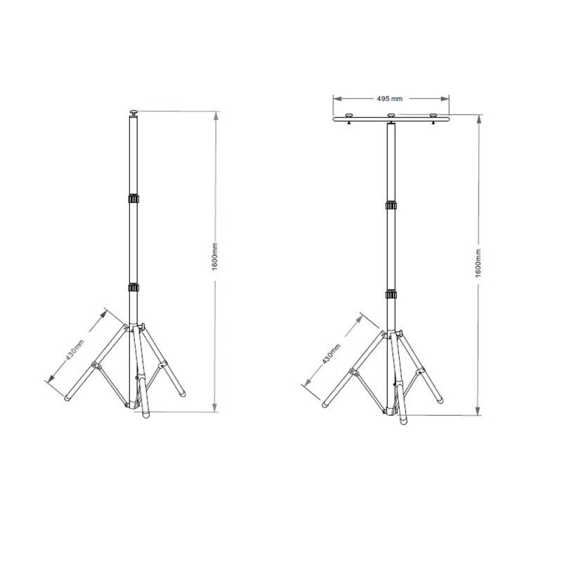 Darba gaismas LED 2x50W 6000K ar statīvu Forever Light цена и информация | Valgustid ja lambid | kaup24.ee