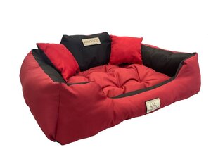 KingDog Red Waterproof Dog Couch Bed 115x95cm цена и информация | Лежаки, домики | kaup24.ee