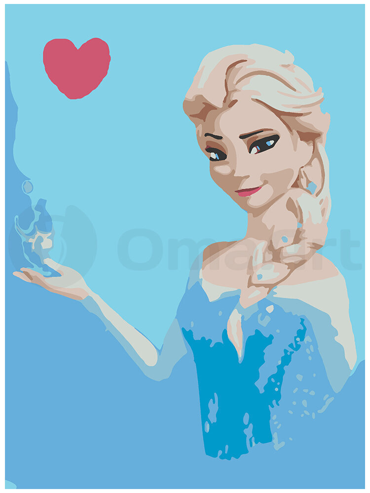 Maalimiskomplekt numbrite järgi Elsa (Frozen) 15x20 цена и информация | Maalid numbri järgi | kaup24.ee