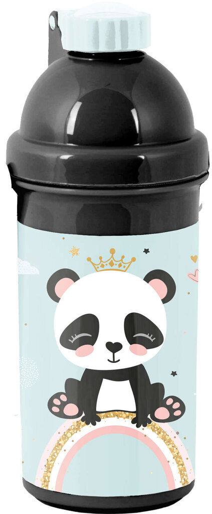 Bidon Paso School must ja türkiissinine panda 550ml hind ja info | Joogipudelid | kaup24.ee