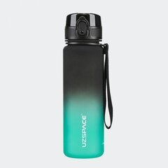 Jooginõud UZSPACE TRITAN ilma BPA-ta, 500 ml, plastik - 3026-BLACK-GREEN hind ja info | Joogipudelid | kaup24.ee