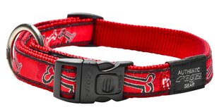 Ошейник Beach Bum L Red Rogz Bone 20mm/34-56cm цена и информация | Ошейники, подтяжки для собак | kaup24.ee