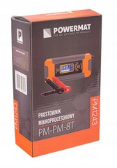 Mikroprotsessori akulaadija Powermat PM-PM-8T, 12V/24V, 8A, LCD hind ja info | Auto akulaadijad | kaup24.ee