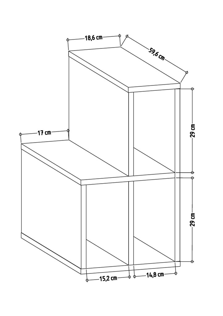 Külglaud Lemont, 84x64x14 cm, valge hind ja info | Diivanilauad | kaup24.ee