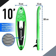 Exprotrek Täispuhutav SUP laudade komplekt, 6" paksus, 150KG MAX, roheline hind ja info | Veesport | kaup24.ee