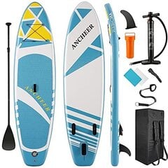 ANCHEER Täispuhutav Stand-Up Paddle Board koos Premium tarvikutega, 10' x 30'' x 6'' hind ja info | Veesport | kaup24.ee