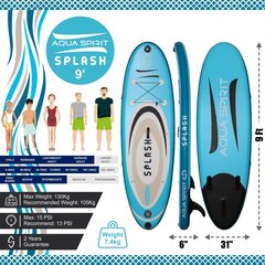 iSUP stand-up paddle board täiskasvanutele koos lisatarvikute ja veekindla kattega цена и информация | SUP доски, водные лыжи, водные аттракционы | kaup24.ee