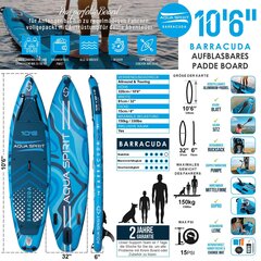 SUP Board Aqua Spirit 2024 | 320x81x15cm | Täielik ümberehituskomplekt | Täiskasvanud | 2-aastane garantii hind ja info | Veesport | kaup24.ee