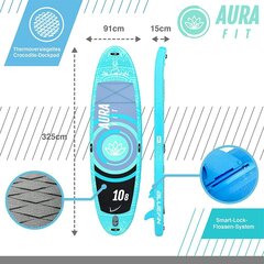 Bluefin SUP 10'8" Aura FIT Paddleboard Kit | 6" Dick | Fiberglas-Paddel цена и информация | SUP доски, водные лыжи, водные аттракционы | kaup24.ee