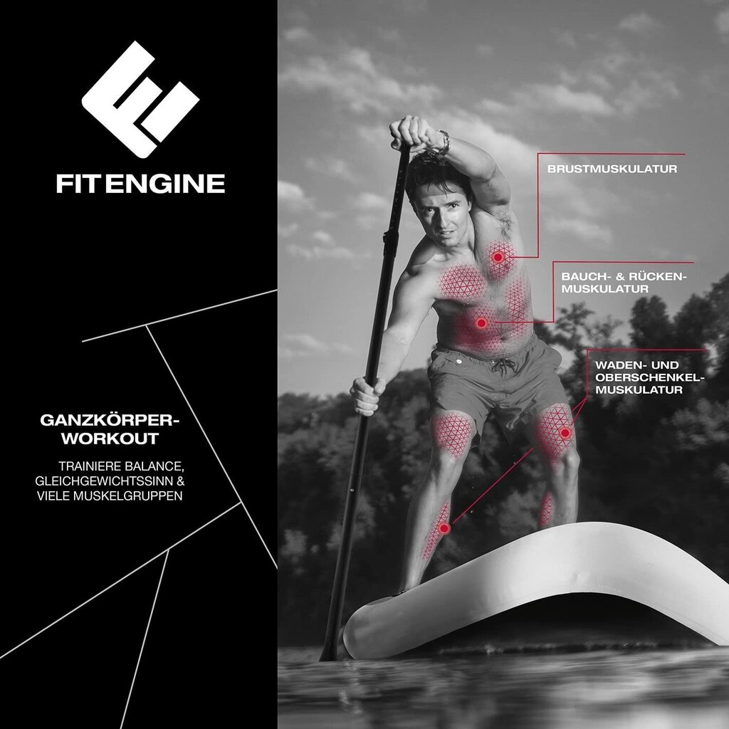 FitEngine SUP Allrounder 10' - 305 cm | Stand-up-Paddle-Board Set | Drop-Stitch Quality, Saksa kaubamärk hind ja info | Veesport | kaup24.ee