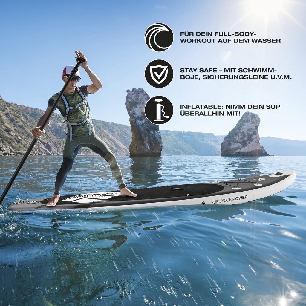 FitEngine SUP Allrounder 10' - 305 cm | Stand-up-Paddle-Board Set | Drop-Stitch Quality, Saksa kaubamärk hind ja info | Veesport | kaup24.ee