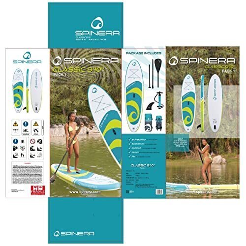 Spinera 9.10 SUP Pack 1-300x76x15cm - Täispuhutav aerulaud hind ja info | Veesport | kaup24.ee