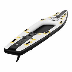 Gymrex Täispuhutav SUP Stand Up Paddle Board 120 kg Must/kollane koos mela, istme, tarvikutega hind ja info | Veesport | kaup24.ee