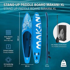 ECD Saksamaa Täispuhutav Stand Up Paddle Board Makani XL Sinine 380x80x15 cm hind ja info | Veesport | kaup24.ee