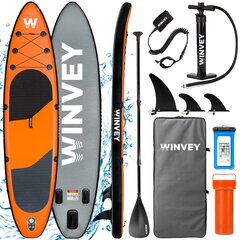 Premium SUP Board 320x76x15 cm - 150 kg kandevõime - Täispuhutav SUP Board (ORANGE) цена и информация | SUP доски, водные лыжи, водные аттракционы | kaup24.ee