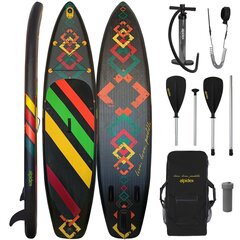 ALPIDEX Stand Up Paddle Set SUP 320 x 76 x 15 cm, max. 200 kg, täispuhutav, stabiilne, kerge, komplekt, värvus: must. цена и информация | SUP доски, водные лыжи, водные аттракционы | kaup24.ee