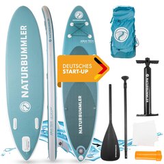 Naturbummler ® SUP Stand Up Paddling Board 330 x 81 x 15 cm - CO2 neutraalne - komplekt algajatele ja edasijõudnutele - Saksa brändi aerulaud hind ja info | Veesport | kaup24.ee