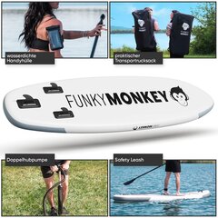 Stand Up Paddling Board by FUNKY MONKEY, 320 cm x 81 cm x 15 cm, Täispuhutav koos tarvikutega цена и информация | SUP доски, водные лыжи, водные аттракционы | kaup24.ee