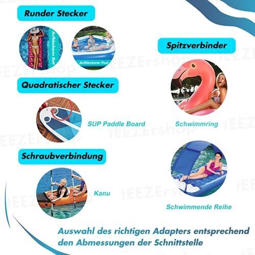 SUP-adapter 4 otsikuga kompressorile hind ja info | Veesport | kaup24.ee