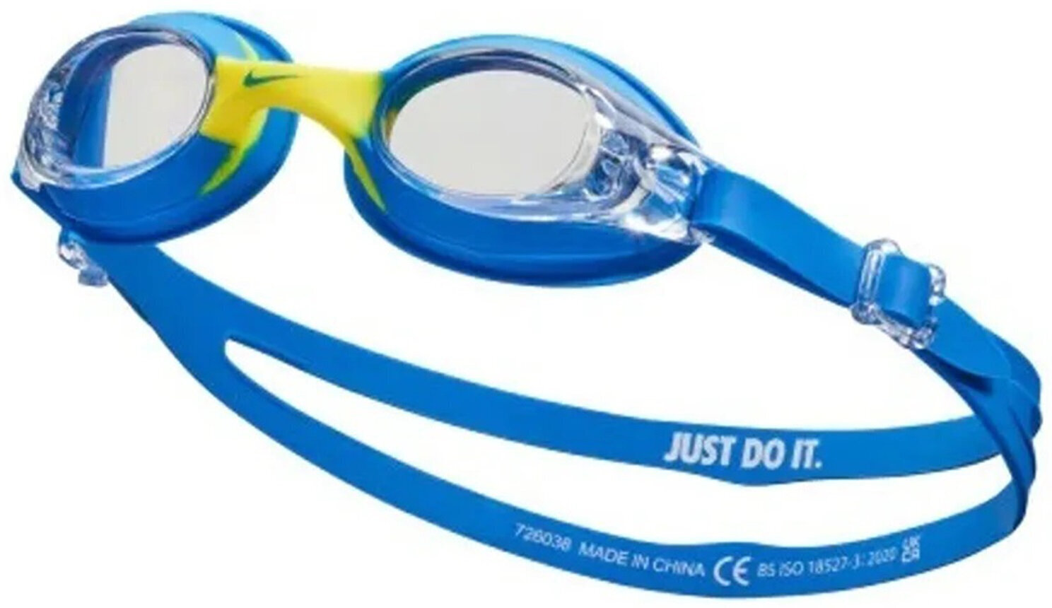 Nike Ujumisprillid Nk Y Kids Lil Swoosh Goggle Blue Yellow NESSD138 458 hind ja info | Ujumisprillid | kaup24.ee