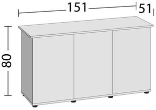 Aluskapp Rio SBX 400/450 tume puit hind ja info | Akvaariumid ja seadmed | kaup24.ee