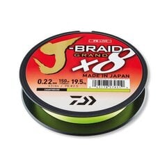 Шнур Daiwa Grand X8E 0.28mm 135m chartreuse цена и информация | Филаменты | kaup24.ee