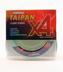 Nöör SWD Taipan Classic PE X4 0.18mm 135m 10.45kg light green hind ja info | Tamiilid | kaup24.ee