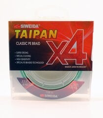 Nöör SWD Taipan Classic PE X4 0.14mm 135m 7.20kg light green hind ja info | Tamiilid | kaup24.ee