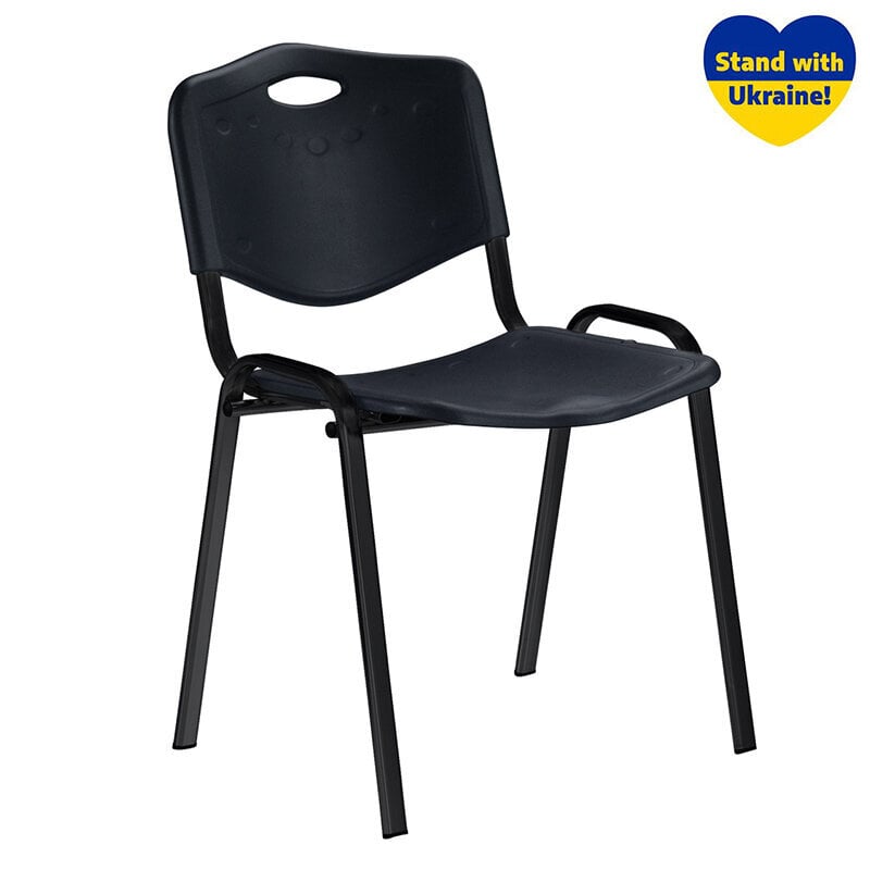 Külastustool NOWY STYL ISO BLACK, plastik, must sp. hind ja info | Kontoritoolid | kaup24.ee