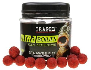 Прикормка TRAPER Ultra Boilies Strawberry 12мм 100г цена и информация | Прикормки | kaup24.ee