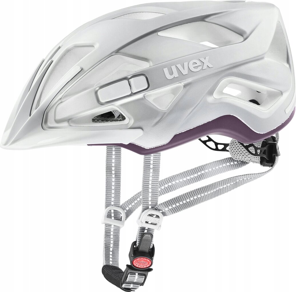 Rattakiiver Uvex City Active Silver-ploom matt, 52-57 cm hind ja info | Kiivrid | kaup24.ee