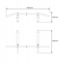 Tõmbekang K-sport, 110x59 cm цена и информация | Турники | kaup24.ee