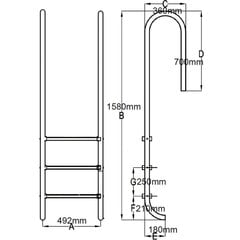 vidaXL basseiniredel 4 astmega, roostevabast terasest, 120 cm цена и информация | Аксессуары для бассейнов | kaup24.ee