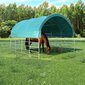 vidaXL loomatelk, PVC, 3,7 x 3,7 m, roheline цена и информация | Telgid | kaup24.ee