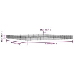 vidaXL 60 paneeliga lemmiklooma aedik uksega, must, 35 x 35 cm, teras hind ja info | Puurid ja tarvikud väikeloomadele | kaup24.ee