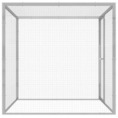 vidaXL kassipuur 1,5 x 1,5 x 1,5 m tsingitud teras hind ja info | Puurid ja tarvikud väikeloomadele | kaup24.ee