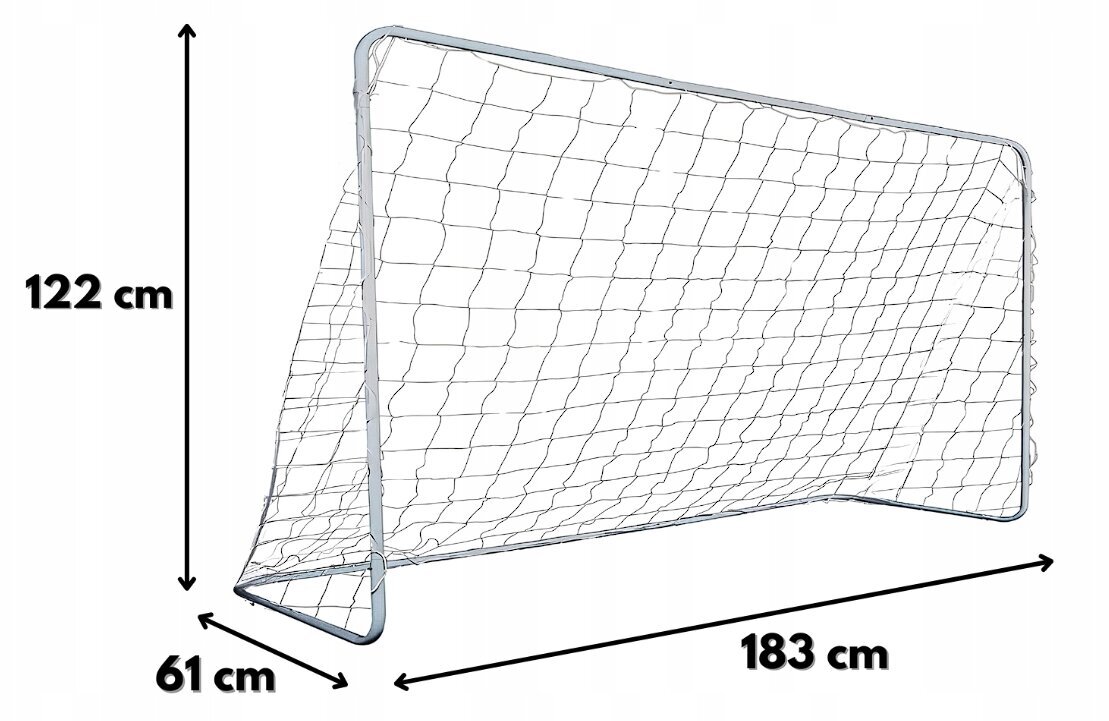 Jalgpallivärav lastele, 183 x 122 x 61 cm hind ja info | Jalgpalliväravad ja -võrgud | kaup24.ee