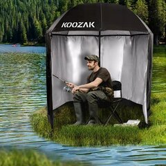 Kalastustelk/vihmavari Koozak, 200 x 190 cm, must hind ja info | Telgid | kaup24.ee