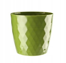 Dekoratiivne roheline plastmassist korpus Cristal 12x11 cm hind ja info | Dekoratiivsed lillepotid | kaup24.ee