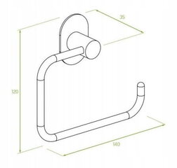 Tualettpaberi hoidja seina kroom цена и информация | Аксессуары для ванной комнаты | kaup24.ee