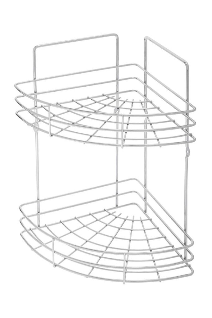 Vannitoa nurgariiul duši jaoks 2-korruseline kroomitud цена и информация | Vannitoa sisustuselemendid ja aksessuaarid | kaup24.ee