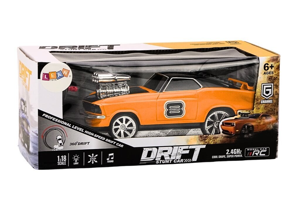 Lean Toys puldiga drift auto, oranž hind ja info | Poiste mänguasjad | kaup24.ee