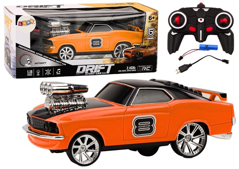 Lean Toys puldiga drift auto, oranž hind ja info | Poiste mänguasjad | kaup24.ee